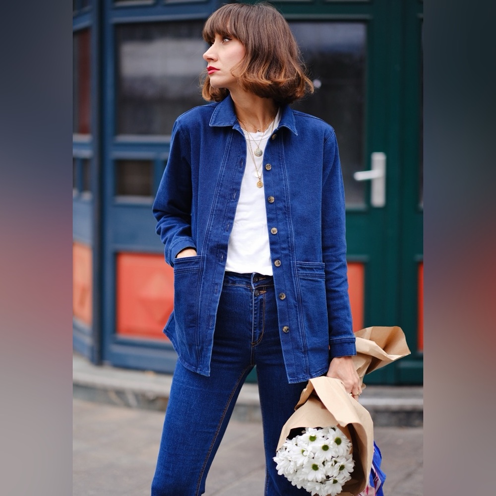 Sezane Will denim shirt jacket